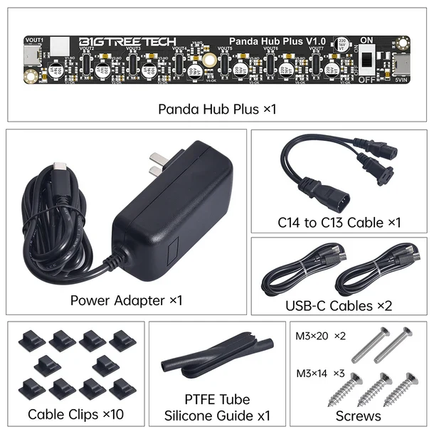 BIGTREETECH Panda Hub Dual USB Adapter Shield the Original USB Port on Bambu Lab P1S/P1P Printers - Image 6