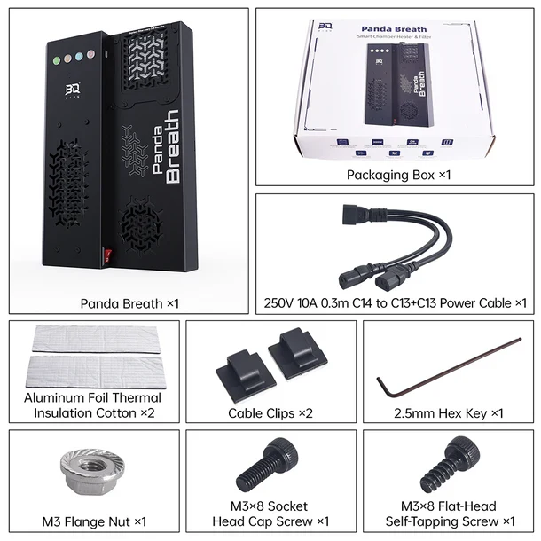 BIQU Panda Breath for Bambu Lab X1C/P1S/A1 – Smart Chamber Heater & HEPA Air Filtration System - Image 6