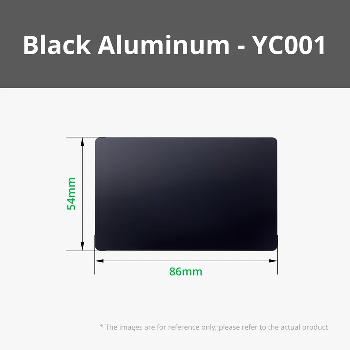 Black Aluminium Card (10pcs) - YC001 - Image 3