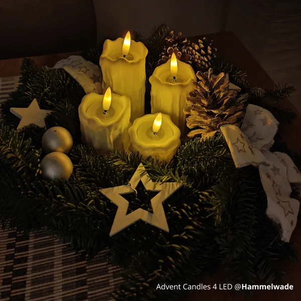 LED Flame Tea Light Candle Set Warm Yellow (12pcs) - B-KC008 - Image 8