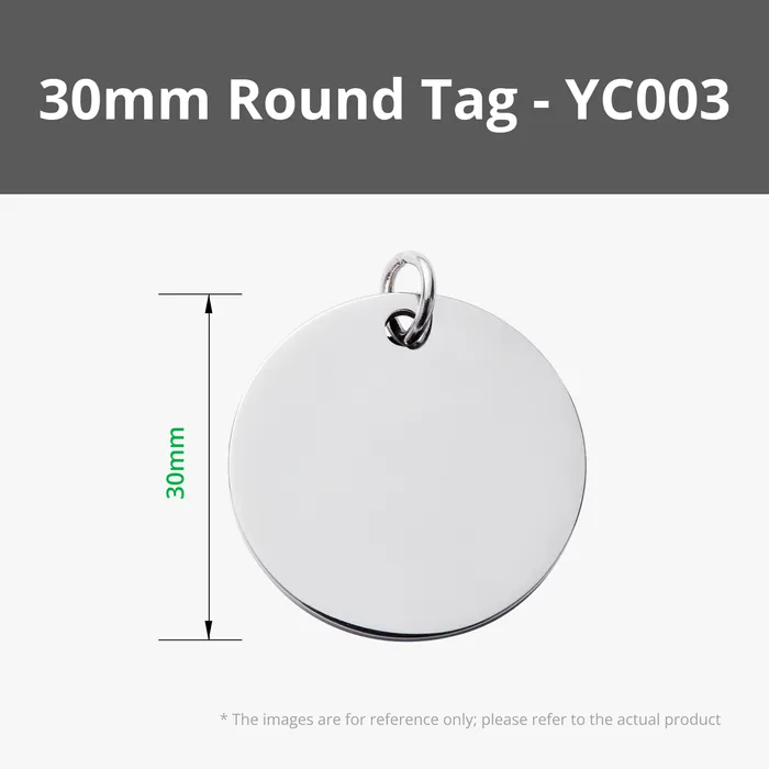 Round Stainless Steel Tag (5pcs) - Image 4